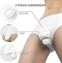 DAVID ARCHY Men's Underwear Ultra Soft Modal Dual Pouch Briefs Support Comfortable lightweight Briefs for Men 4 or 7 Pack