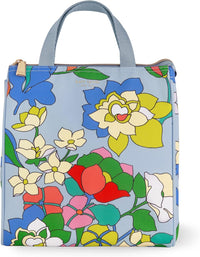 Kate Spade New York, Portable Soft Cooler Lunch Bag with Silver Insulated Interior Lining and Storage Pocket, Joy Dot