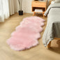 duduta White Faux Sheepskin Throw Rug 2x3 ft, Fluffy Shag Fur Chair Cover Small Bedside Dorm Rug Non Slip Washable