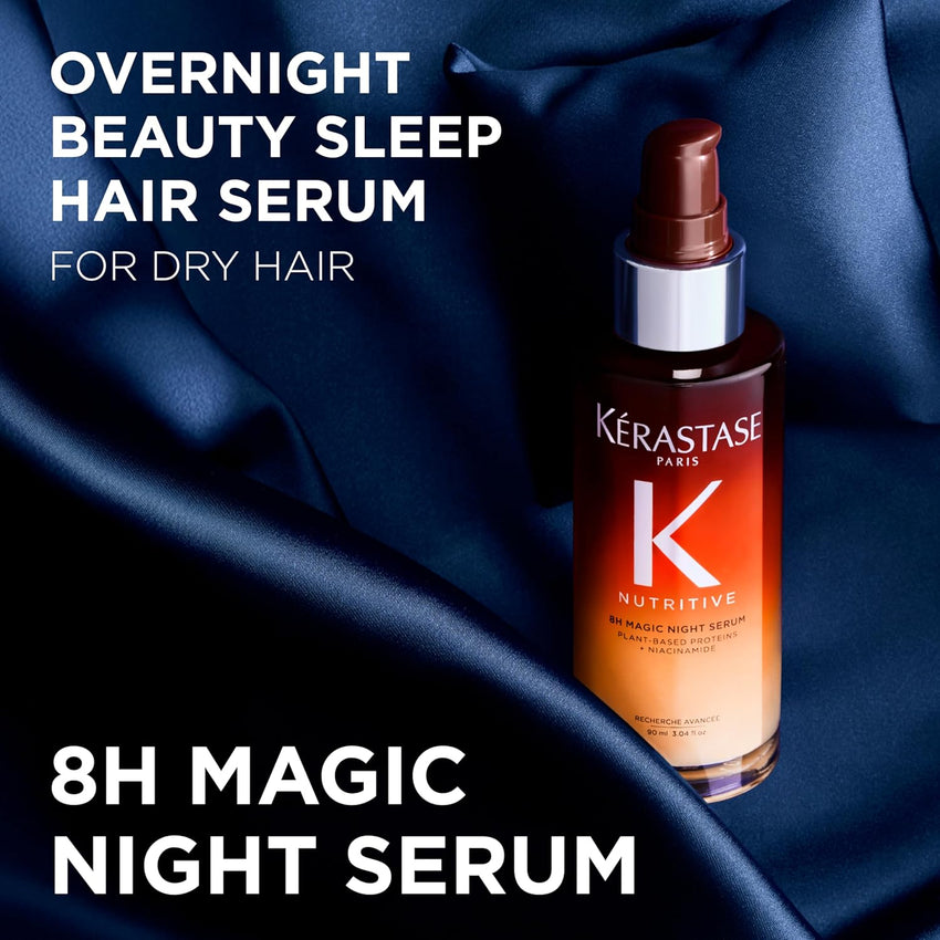 Kerastase Nutritive 8H Magic Night Serum - Overnight Treatment for Dry Hair, Enhances Shine, With Plant-Based Proteins