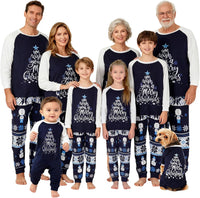 Family Christmas Pajamas Matching Sets - Soft Lettler Print Xmas Pjs for Couples & Kids | Holiday Family Pajamas