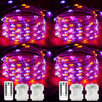 4 Pack 100 LED Fairy Lights Battery Operated with Remote, 33FT Waterproof Twinkle Lights with Timer & 8 Modes, Fairy String Light Outdoor Indoor for Bedroom Classroom DIY Christmas Decor (Warm White)