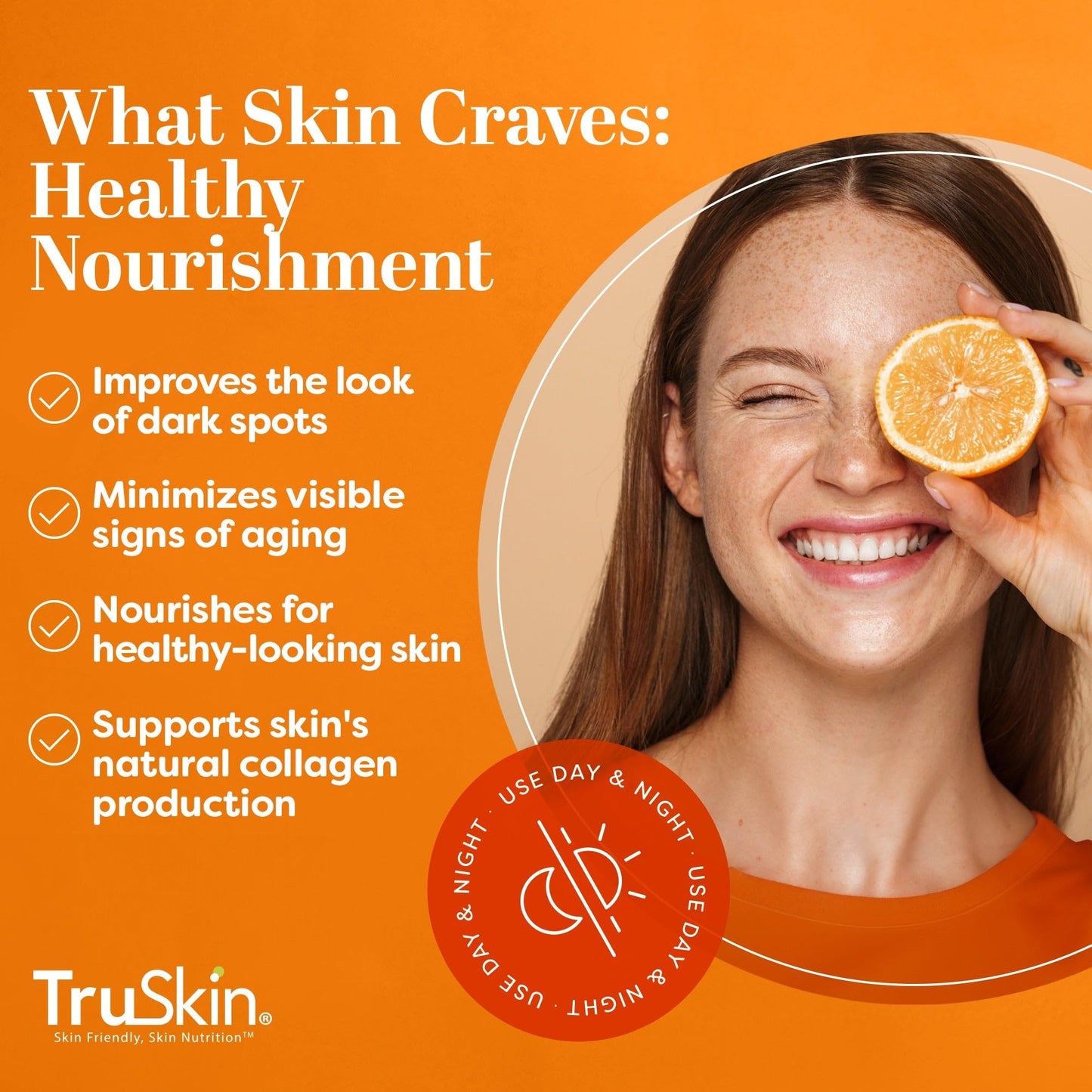 TruSkin Vitamin C Serum For Face – Anti Aging Face Serum with Vitamin C, Hyaluronic Acid, Vitamin E – Brightening Formula – Improve Appearance of Dark Spots, Tone, Fine Lines & Wrinkles, 1 Fl Oz