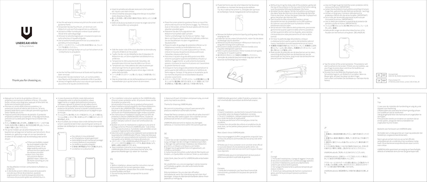 UNBREAKcable Privacy Screen Protector for iPhone 16 Pro, [3 Pack] Shatterproof Tempered Glass [25°Anti-spy][Easy Installation Frame][99.99% HD Clear][9H Hardness] [Anti-Fingerprint] for iPhone 6.3"