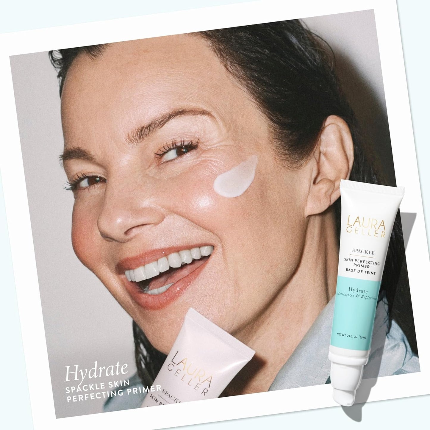 LAURA GELLER NEW YORK Spackle Primer - Hydrate - Super-Size 2 Fl Oz - Hyaluronic Acid Makeup Primer for Mature Skin