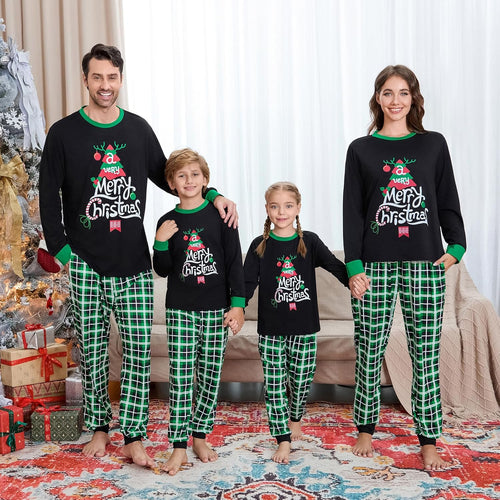 VS&LLWQ Family Christmas Pjs Matching Sets Christmas Pajamas for Family Christmas Elf Pjs Holiday Xmas Jammies Set