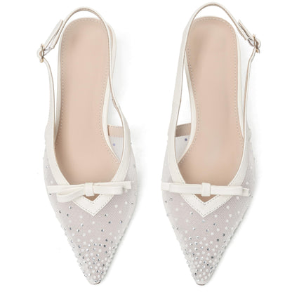 Mattiventon Pink Kitten Heels with Bow Closed Toe Slingback HeelsMattiventon Pink Kitten Heels with Bow Closed Toe Slingback Heels 7.5 size