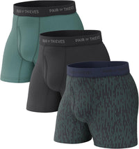 Pair of Thieves Super Fit Men's Boxer Briefs – Soft, Breathable, Quick-Dry Underwear with 4-Way Stretch (2 & 3 Pack)
