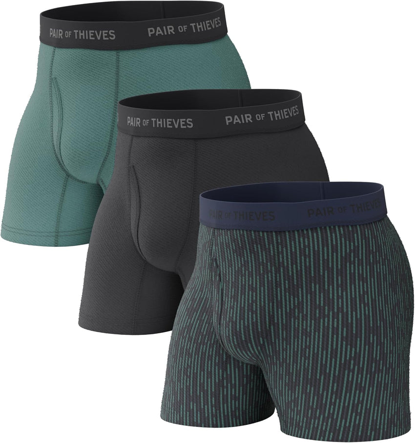 Pair of Thieves Super Fit Men's Boxer Briefs – Soft, Breathable, Quick-Dry Underwear with 4-Way Stretch (2 & 3 Pack)