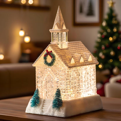 Nativity with Star Musical Lighted Water Creche with Swirling Glitter, Christmas Snow Globe Nativity Manger for Xmas with Music, Holiday Decorations Gifts for Family, Children or Friends