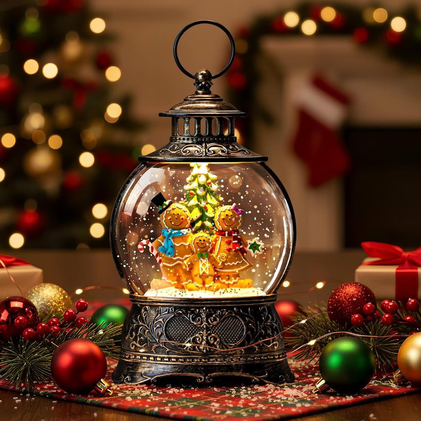 Christmas Snow Globes, Adoration of The Magi Nativity Manger Scene, Silent Night Music Water Lantern, Holiday Decorations Gifts for Family, Children or Friends