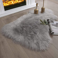 Ashler faux fur rug, Fluffy Shaggy Area Rug Ultra Soft 2 x 3 Feet Sheepskin Fur Rug, Navy Blue Fuzzy Rug Machine Washable Shag Rug, Nursery Decor Throw Rugs for Bedroom, kids room, Living Room