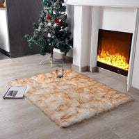 Faux Fur Rug Sheepskin Shag Fluffy Fuzzy White 2x6 ft Runner Rugs for Bedroom Bedside Bed Floor Living Room Plush High-Density Cushion Carpet Super Sofa Cover