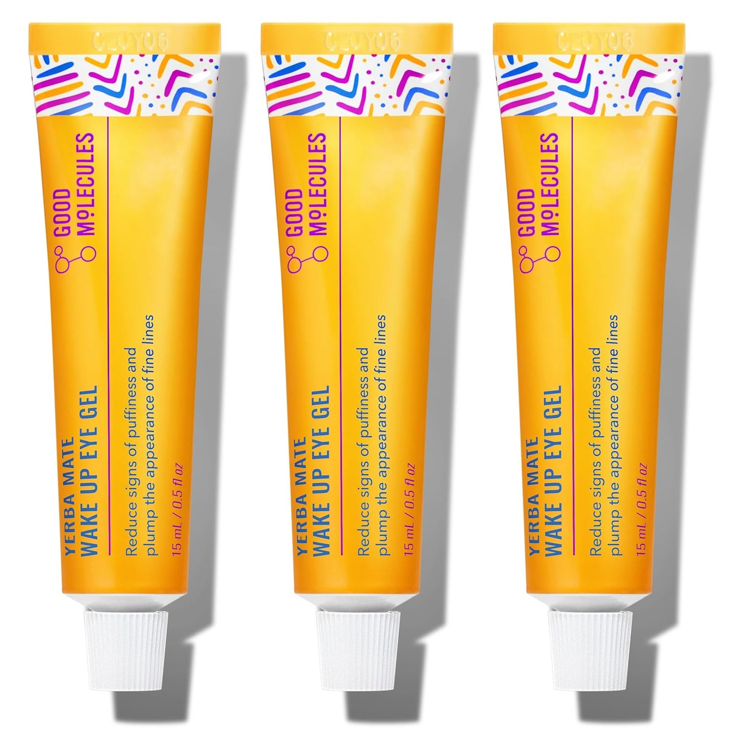 Good Molecules Yerba Mate Wake Up Eye Gel - Hydrating Under Eye Gel Cream with Hyaluronic Acid and Caffeine - Target Dark Circles and Puffiness - Skin Care for Face