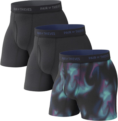 Pair of Thieves Super Fit Men's Boxer Briefs – Soft, Breathable, Quick-Dry Underwear with 4-Way Stretch (2 & 3 Pack)