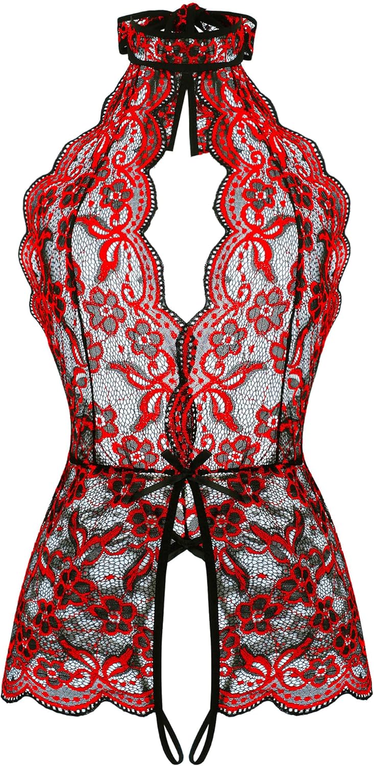 Ababoon Women One Piece Lingerie Lace Sexy Baby Dolls Teddy Sleepwear