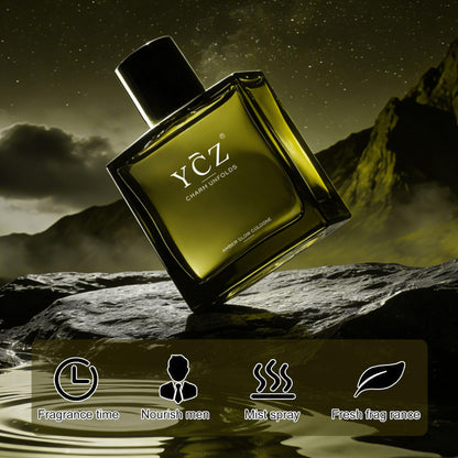 Ycz Midnight Marine Eau de Parfum for Men, 1.7 Fl Oz (50 mL), Long-Lasting Cologne, Fresh Marine & Woody Fragrance with Grapefruit, Ginger and Cedar Notes for Daily Wear, Date Night and Gifts