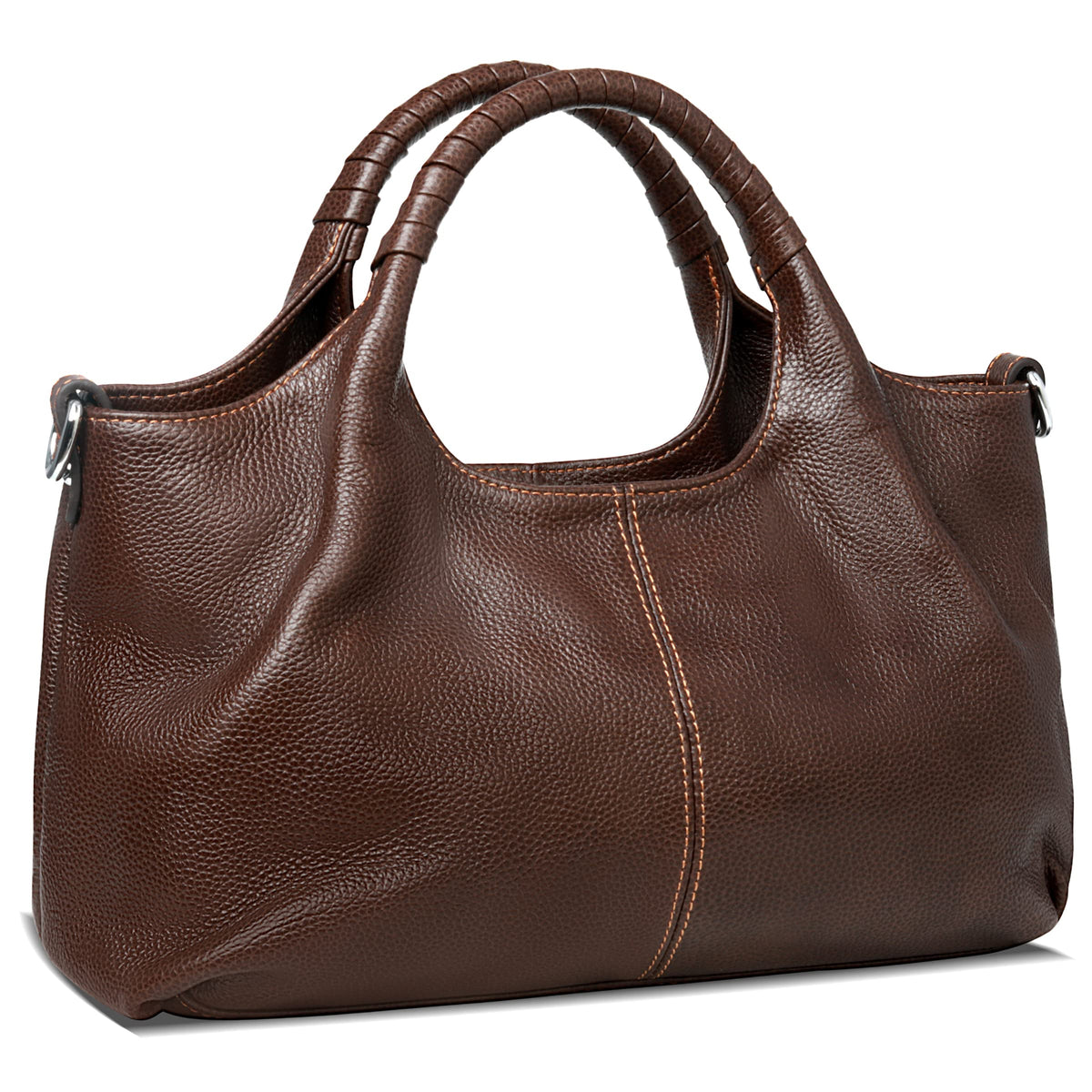 Iswee Leather Satchel Women Purse and Handbag Crossbody Shoulder Bag Hobo | Genuine Cowhide Leather Tote Top Handle Bag Soft & Durable Medium Size Bags with Detachable Multiple Pocketbooks Trendy