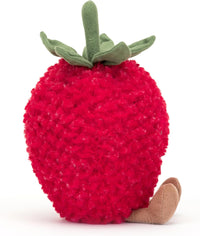 Jellycat Amuseables Strawberry Stuffed Toy, 8 inches - Fruit Plush - Fun Gift Idea