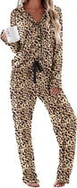 Ekouaer Women's Pajamas Long Sleeve Sleepwear Casual Button Down Loungewear Soft Pjs Set S-XXL