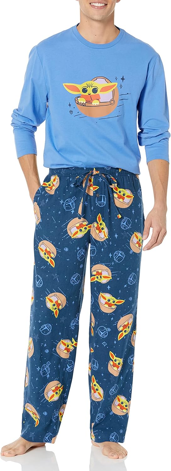Amazon Essentials Disney | Marvel | Star Wars Men's Flannel Pajama Sleep Sets