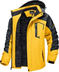 7DAY'S Men's Winter Skiing Jackets Water Resistant Fleece Coats Insulated Thermal Snowboard Jacket Parka Raincoat with Hood