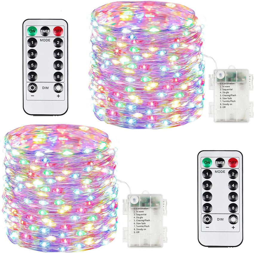 4 Pack 60 LED Fairy Lights Battery Operated with Timer, 20FT Waterproof Twinkle Lights Indoor Outdoor, Cuttable String Lights for Bedroom, Wedding, DIY, Centerpiece, Christmas Decorations (Warm White)