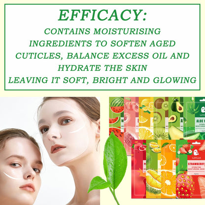 LZYLLS 24 Pcs Clay Face Mask with Brush,Hydrating Mud Face Mask Set,Deep Cleaning Oil Control Clay Facial Masks for Blackheads Remover,Mud Facial Masks Skincare Gift Set