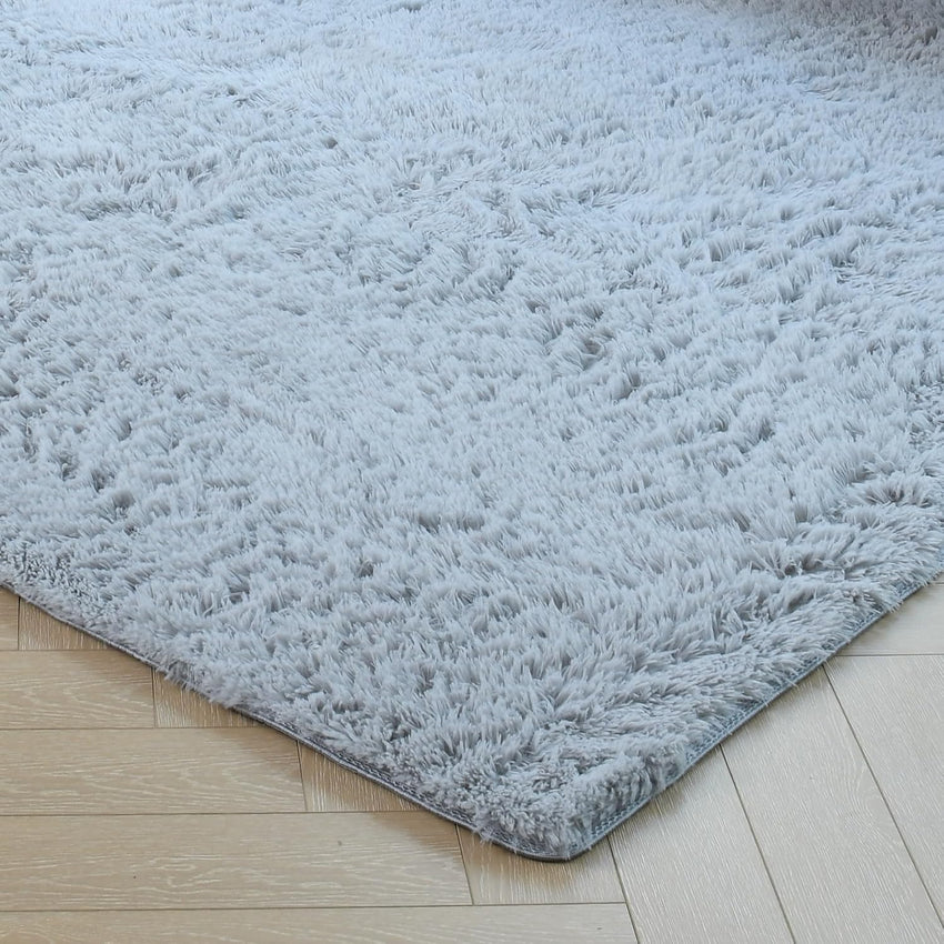 duduta Navy Blue Fluffy Plush Runner Rugs 2x6 ft Tie Dye Rectangle Shag Rug for Bedroom Dorm Living Room Kids Room, Machine Washable Anti-Slip