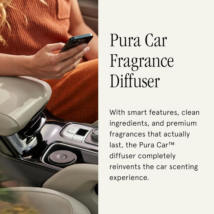 Pura Car Diffuser - Portable Fragrance System - On/Off Controlled Through Car Acceleration - Adjustable Intensity Control Through App - Fragrances Sold Separately