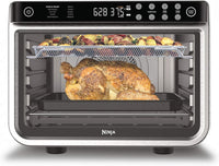 Ninja DT251 Foodi 10-in-1 Smart XL Air Fry Oven, Bake, Broil, Toast, Roast, Digital Toaster, Thermometer, True Surround Convection up to 450°F, includes 6 trays & Recipe Guide, Silver