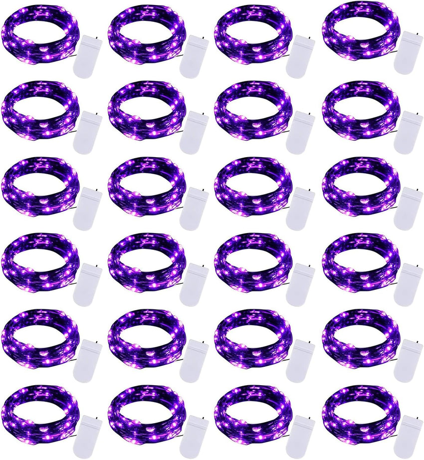 Brightown 12 Pack LED Fairy Lights Battery Operated String Lights - 7ft 20LED Waterproof Silver Wire Firefly Starry Moon Lights for DIY Crafts Wedding Table Centerpieces Party Bedroom Christmas