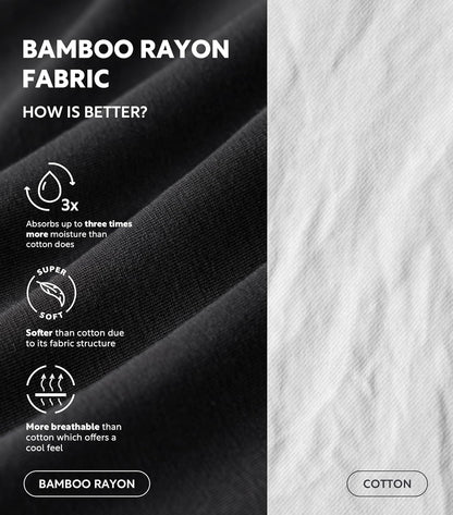 DAVID ARCHY Men's Tank Top Bamboo Rayon Undershirts Tank Shirt Moisture-Wicking A-Shirt for Men, 3 or 5 Pack