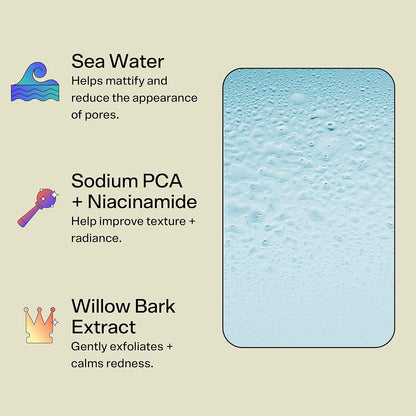 Bubble Skincare Slam Dunk Hydrating Face Lotion (50ml) + Fresh Start Gel Face Wash (125ml) + Bounce Back Hydrating Facial Mist Toner (55ml) - Balancing Skincare Routine