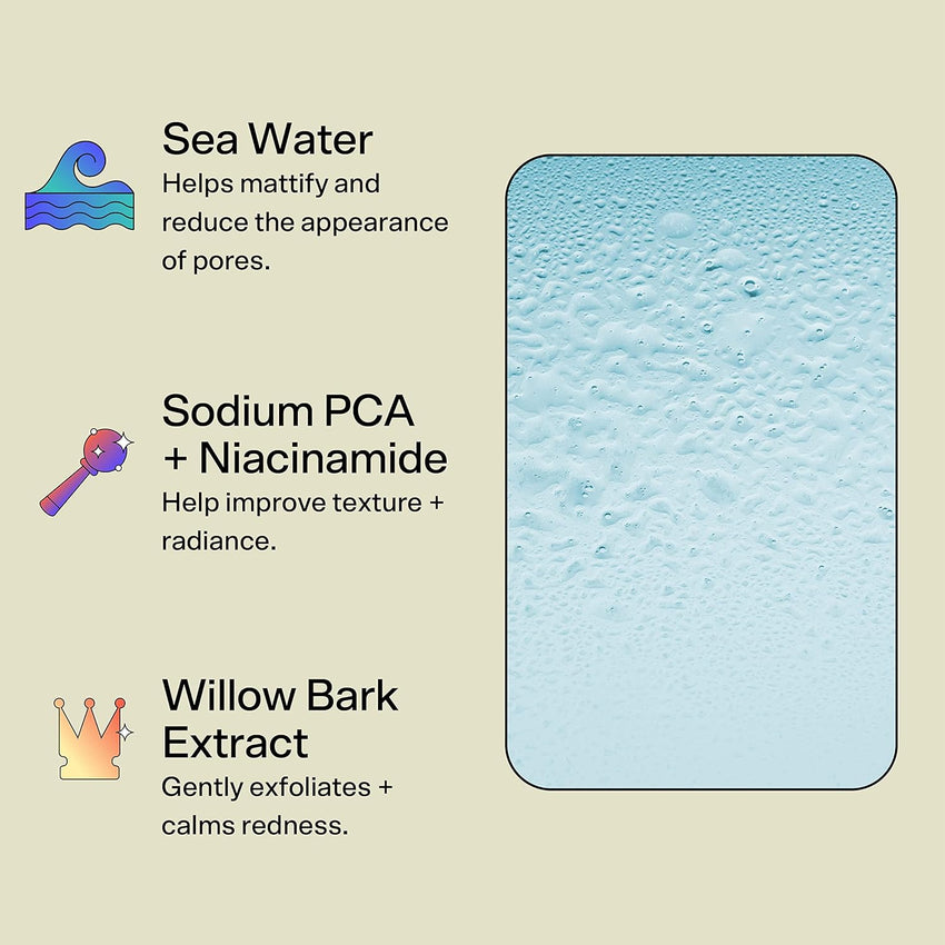 Bubble Skincare Slam Dunk Hydrating Face Lotion (50ml) + Fresh Start Gel Face Wash (125ml) + Bounce Back Hydrating Facial Mist Toner (55ml) - Balancing Skincare Routine