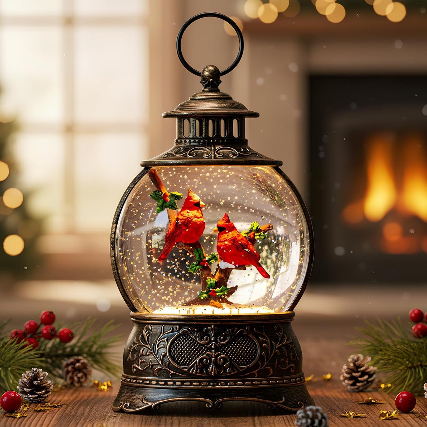 Christmas Snow Globes, Adoration of The Magi Nativity Manger Scene, Silent Night Music Water Lantern, Holiday Decorations Gifts for Family, Children or Friends