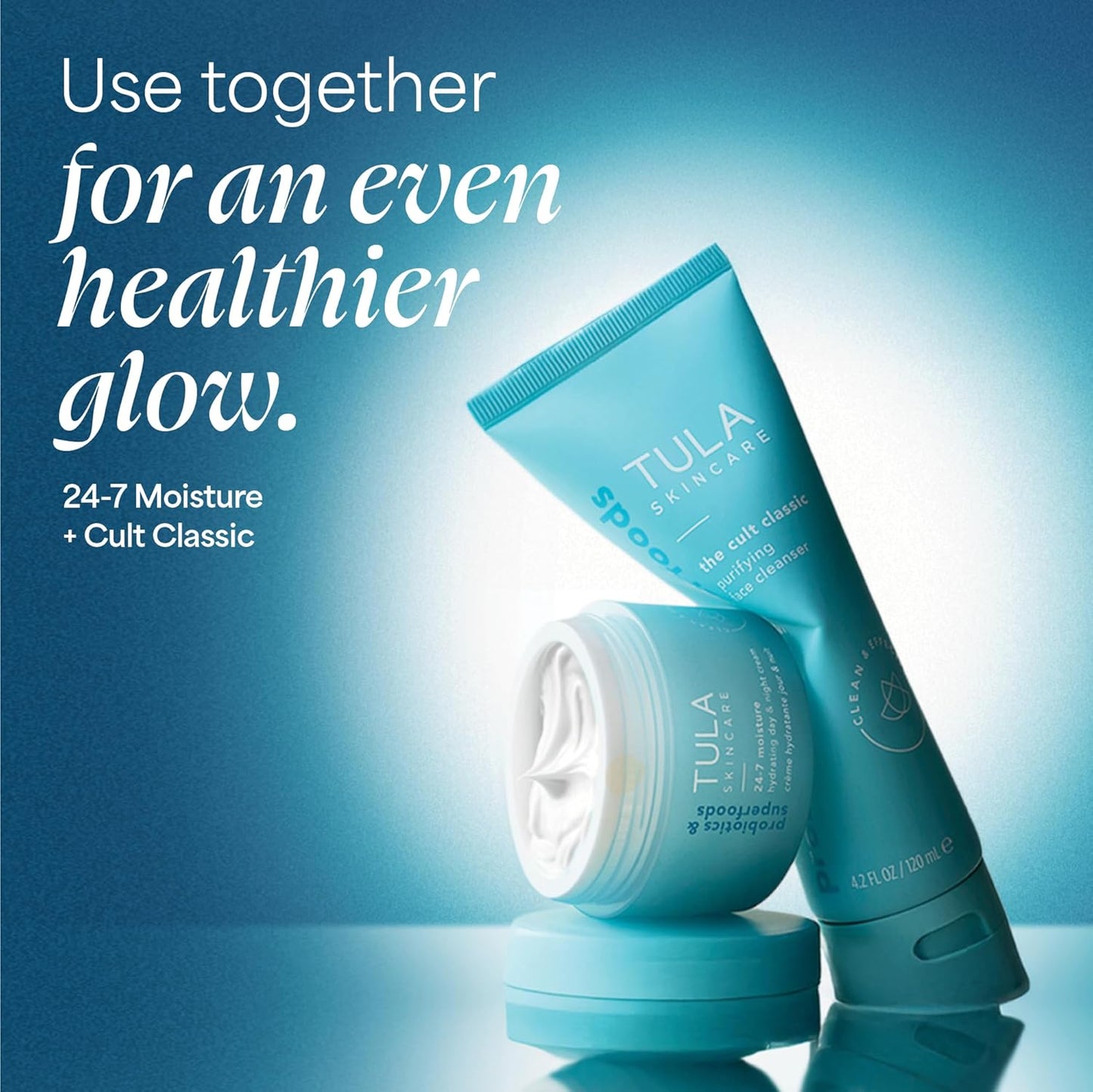 TULA Skin Care 24-7 Hydrating Day & Night Cream - Nourishing Moisturizer for Face, Maintain Skin Balance & Improve Skin Smoothness, Contains Watermelon & Apple Extract