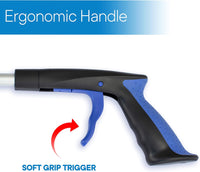 RMS 34 Inch Extra Long Reacher Grabber - Foldable Gripper and Reaching Tool with Rotating Jaw