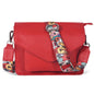 Leather Flapover Crossbody Handbag Purse for Women with Adjustable Strap & Overflap Snap Closure Tote/Bag