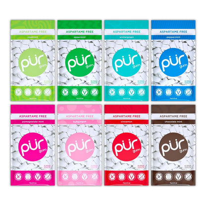 PUR Gum | Aspartame Free Chewing Gum | 100% Xylitol | Natural Spearmint Flavored Gum, 55 Pieces (Pack of 3)