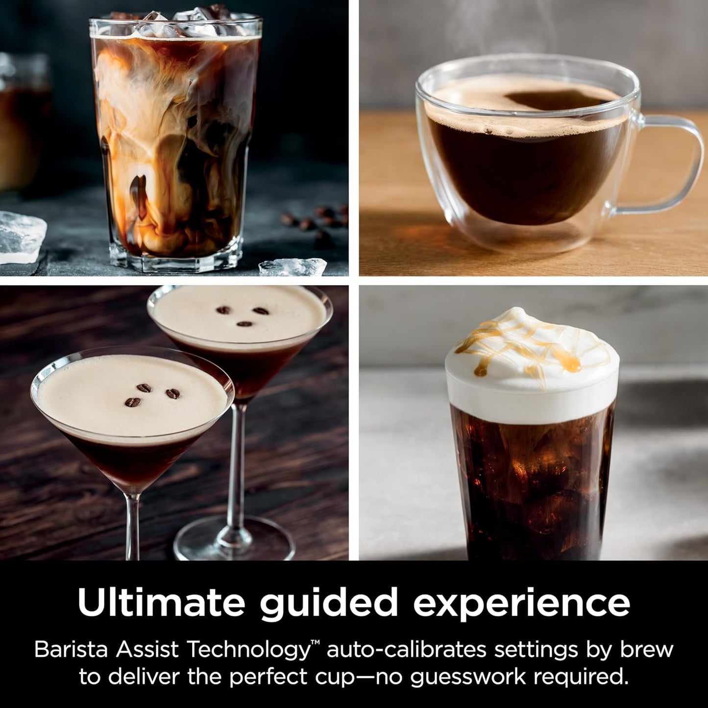 Ninja Luxe Café 3-in-1 Espresso, Drip Coffee and Cold Brew Machine | Intergrated Coffee Grinder, Milk Frother, Assisted Tamper & Built-In Espresso Accessory Storage | Stainless Steel | ES601