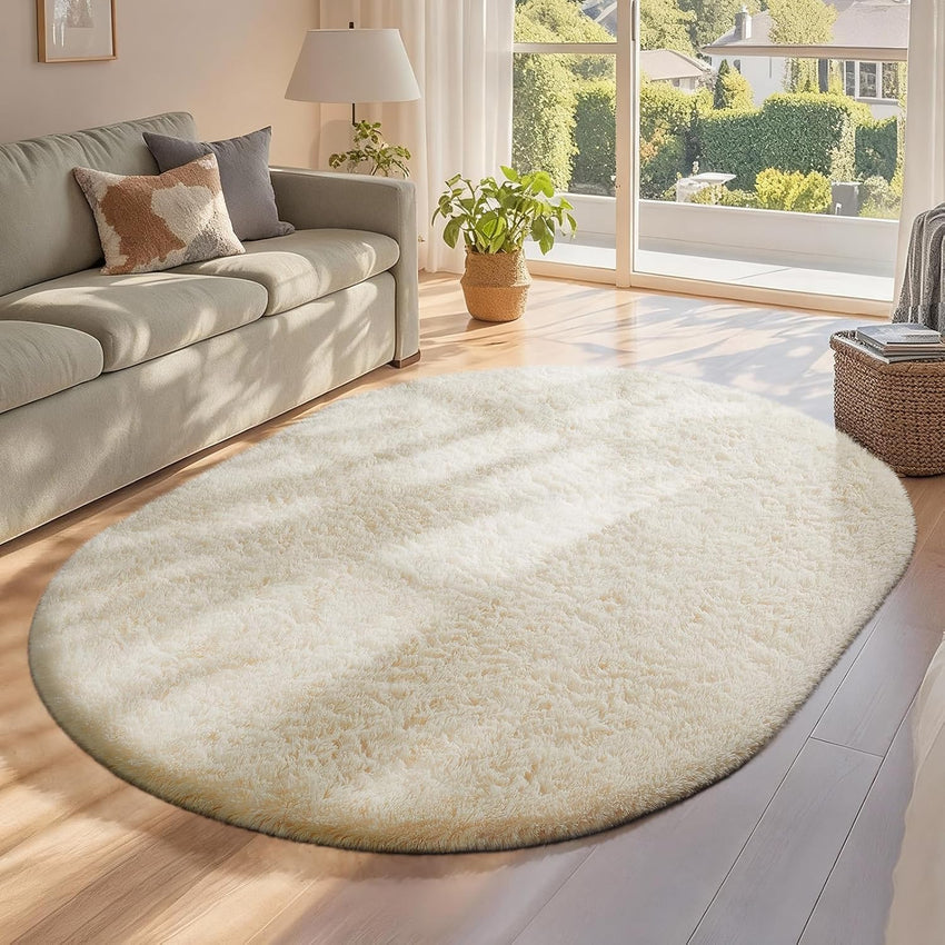 Ophanie Area Rugs for Living Room Bedroom, Upgrade Non-Slip Fluffy Soft Grey Shag Carpet, Indoor Floor Gray 4x6 Fuzzy Shaggy Living Room Plush Rug for Kids Home Dorm Decor Aesthetic
