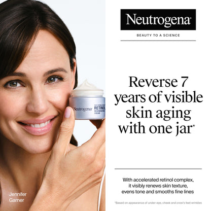 Neutrogena Rapid Wrinkle Repair Retinol Face Moisturizer, Daily Anti-Aging Face Cream with Retinol & Hyaluronic Acid to Fight Fine Lines, Wrinkles, & Dark Spots, 1.7 oz