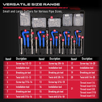 Thread Repair Thread Chaser Tool Set - 49PCS Thread Cleaner Rethreading Master Kit Metric SAE Bolt Restorer File Nut Rethreader Automotive Wheel Stud Spark Plug Engine Standard Screw Threading UNC UNF