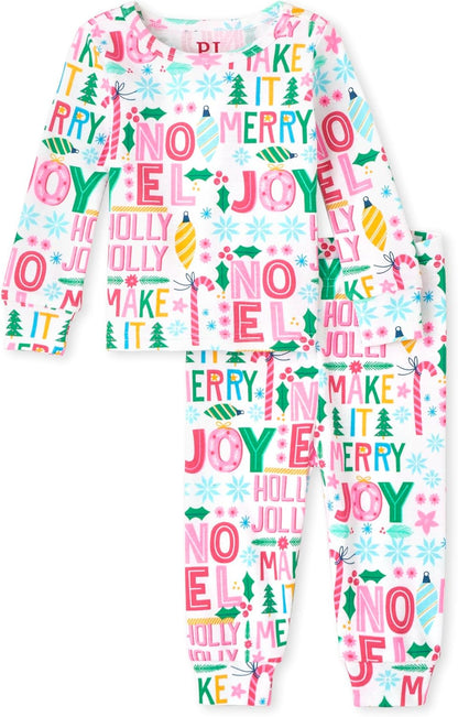 The Children's Place Family Matching, Christmas and Holiday Pajama Sets, Cotton