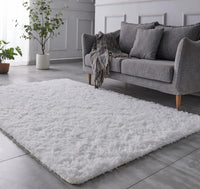 TABAYON Shaggy Navy Blue Rug, 2x3 Area Rugs for Living Room, Anti-Skid Extra Comfy Fluffy Floor Carpet for Indoor Home Decorative