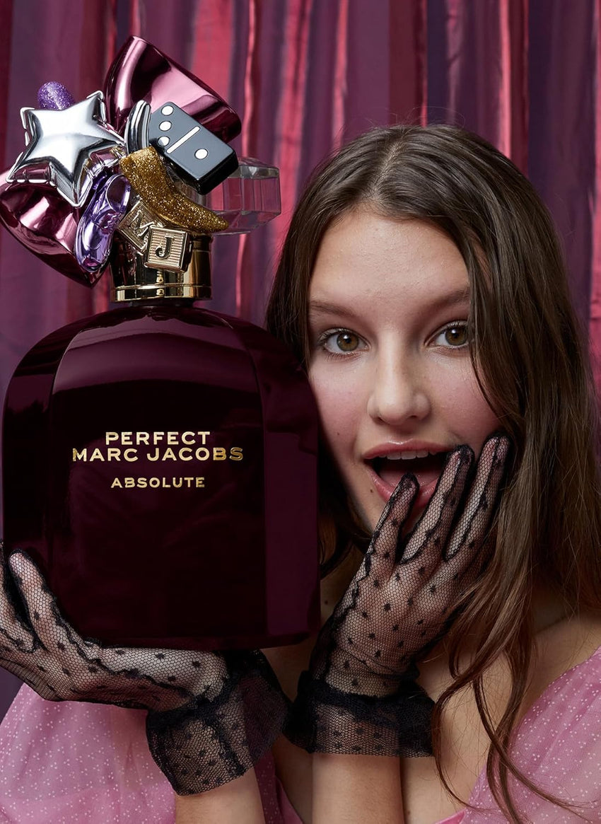 Marc Jacobs Perfect Absolute Eau de Parfum – Ambery Women's Perfume – With Notes Caramelized Fig Accord, Jasmine Absolu & Rich Amber Accord