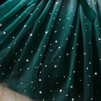 HNXDYY Little Girls Long Sleeve Star Print Knee Length Casual Princess Dress