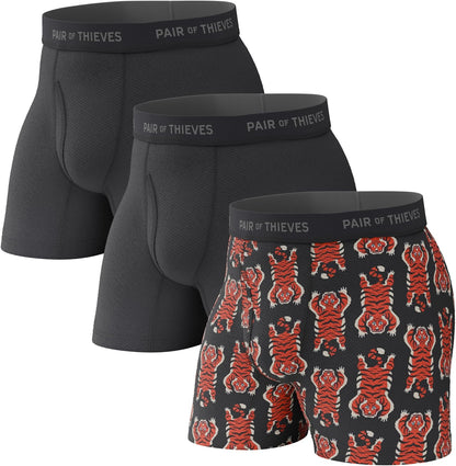 Pair of Thieves Super Fit Men's Boxer Briefs – Soft, Breathable, Quick-Dry Underwear with 4-Way Stretch (2 & 3 Pack)