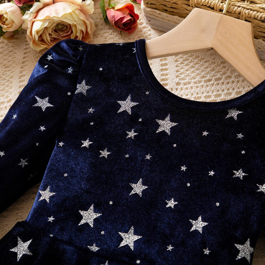 NNJXD Princess Girl Long Sleeve Autumn Winter Dress Tulle Party Dresses